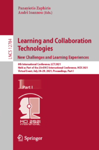 Cover page 2021 Book LearningAndCollaborationTechnologiesPart1